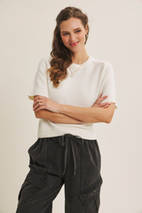 Light Gray Everyday Raglan Sweater Top Top