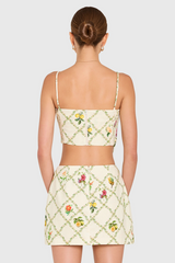 Lavender Juna Top in Trellis Print Top
