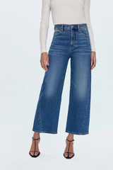 Dark Slate Blue Kyra High Rise Bowed Ankle | SOHO Jeans