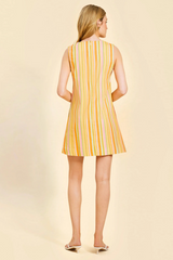 Bisque Belize Shift Caftan Mini Dress in Sunset Ribbons Mini Dress