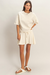 Light Gray Toni Acid Wash Skort Skort