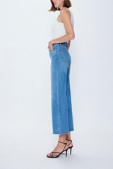 Lavender Lana Crop High Rise Ultra Wide Leg Jean | Wild Heart Jeans