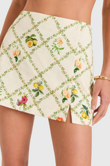Lavender Dale Skort in Trellis Print Mini Skort