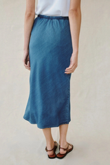 Gray Bias Skirt Maxi Skirt