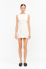 White Smoke Louisa Sleeveless Dot Mini Dress Mini Dress