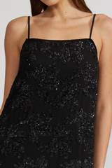 Black Marissa Drop Waist Sequin Dress Maxi Dress