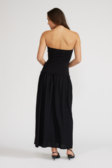 Black Marion Strapless Dress Maxi Dress