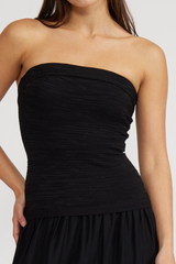 Tan Marion Strapless Dress Maxi Dress