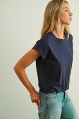 Light Gray Soft Touch Top Top