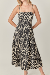 Light Gray Animal Print Midi Dress Midi Dress