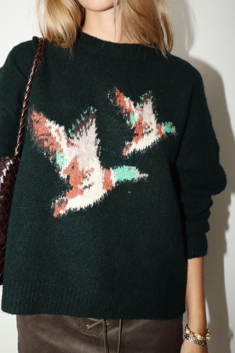 Gray Where The Ducks Go Sweater Sweater