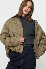 Gray Remington Cropped Quilted Jacket Jacket