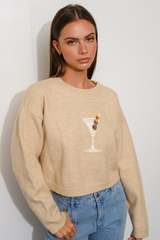 Gray Merry Martini Sweater Sweater