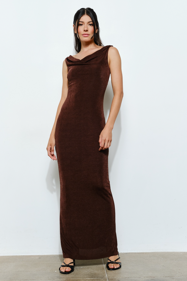 Black Wanda Slinky Knit Maxi Dress Maxi Dress