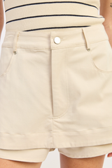 Light Gray Double Take Layered Mini Skort Skort