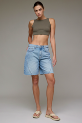 Dark Gray Alyx Baggy Shorts | Medium Wash Short