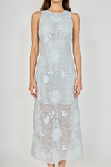 Gray Textured Sleeveless Maxi Dress Maxi Dress
