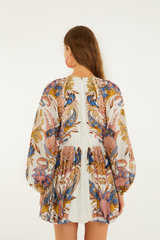 Lavender Sea Garden Off White Mini Bubble Dress Mini Dress