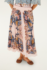 Lavender Sea Garden Scarf Soft Pink Maxi Skirt Maxi Skirt