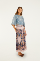 Lavender Sea Garden Scarf Soft Pink Maxi Skirt Maxi Skirt