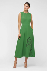 Lavender Blossom Tea Length Dress Formal Dress