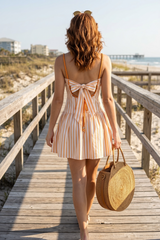 Lavender The Coastal Cutie Striped Mini Dress Mini Dress