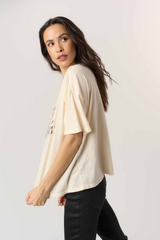 Light Gray Linguine & Martinis Perfect BF Tee Graphic Tee