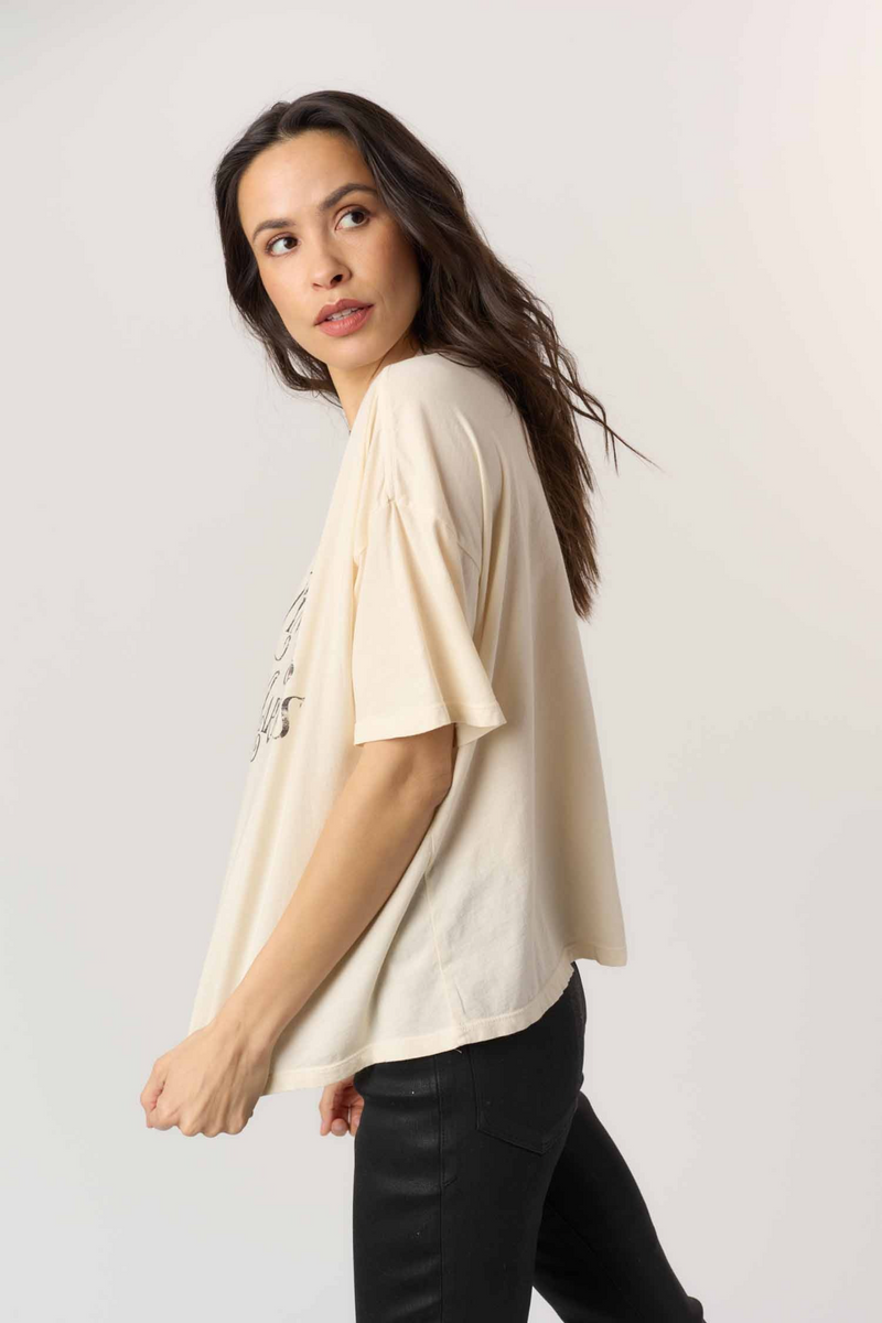 Light Gray Linguine & Martinis Perfect BF Tee Graphic Tee