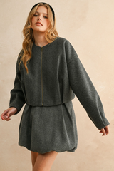 Dark Slate Gray Georgette Jacket Jacket