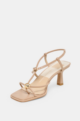 White Smoke Mylee Heels | Light Tan Leather Heel
