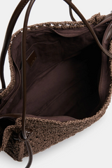 Lavender Ravello Tote Bag | Dark Chocolate Tote