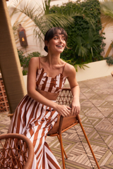 Rosy Brown Kit Skirt in Ceramica Midi Skirt
