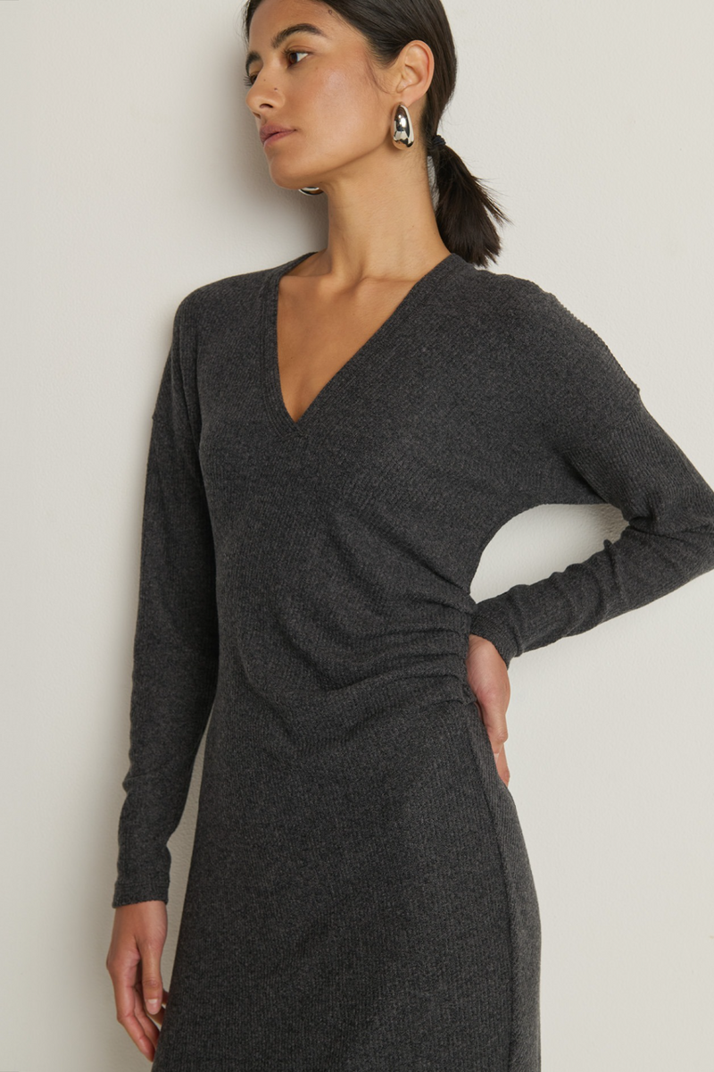 Light Gray Sandrine Midi Dress Midi Dress