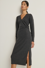 Dark Slate Gray Sandrine Midi Dress Midi Dress