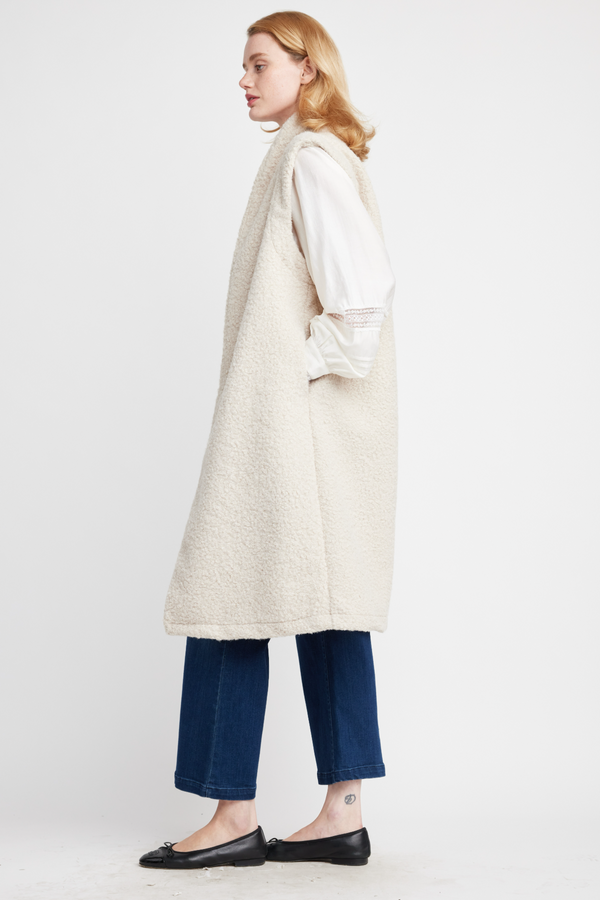 Beige Julian 3/4 Vest Coat Coat