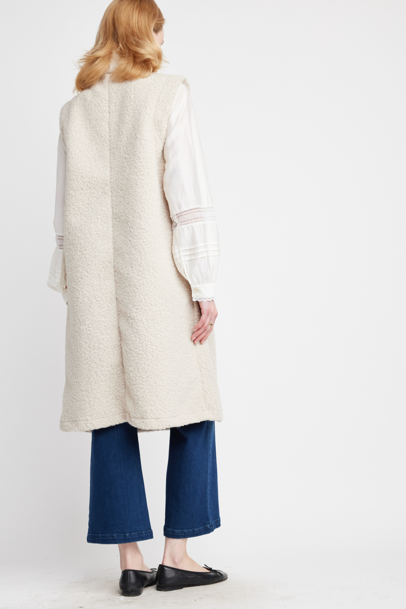 Beige Julian 3/4 Vest Coat Coat