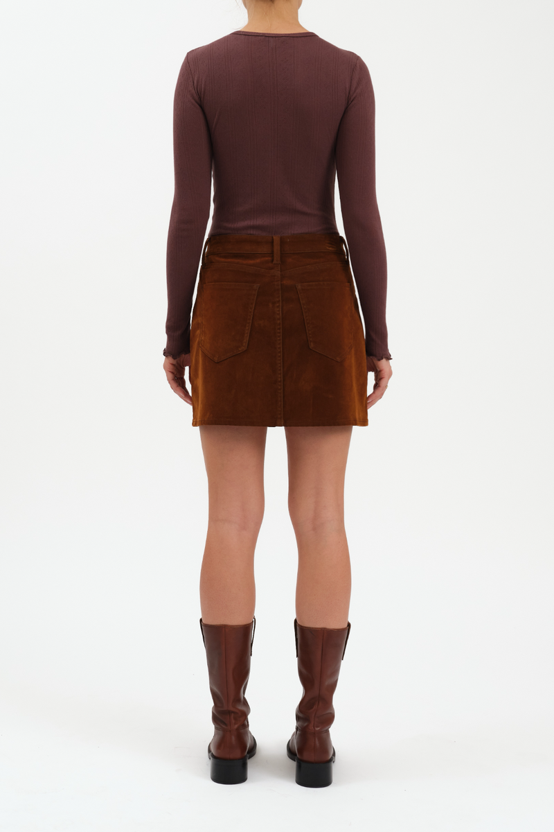 Dark Olive Green Stash High Rise Mini Skirt Mini Skirt