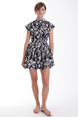 White Smoke Zelle Floral Embroidered Mini Dress Mini Dress