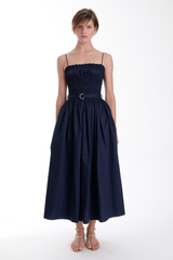 White Smoke Panama Solid Maxi Dress Maxi Dress