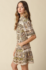 Tan Autumn Affair Mini Dress Mini Dress