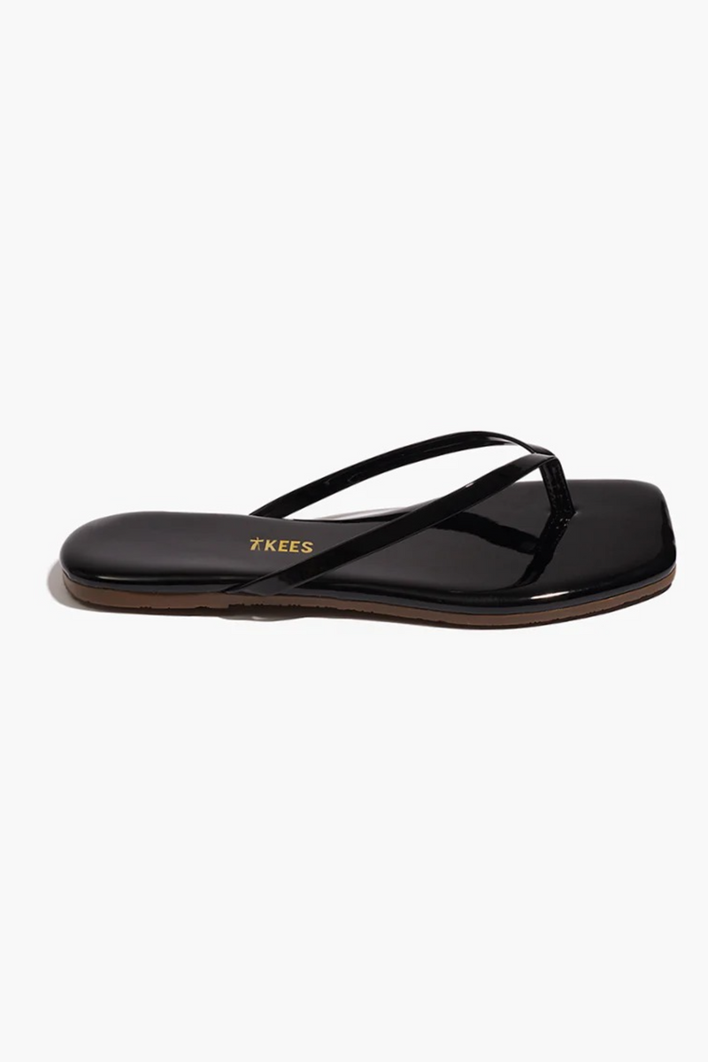 Snow Square Toe Lily | Licorice Flip Flop