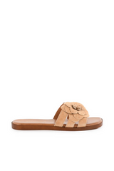 White Smoke Morning Dew Suede Sandal | Natural Sandal