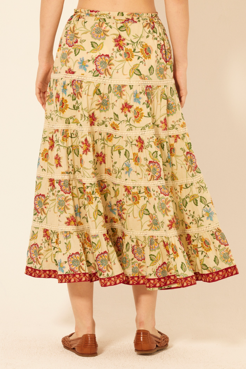 Wheat Fedora Skirt Maxi Skirt