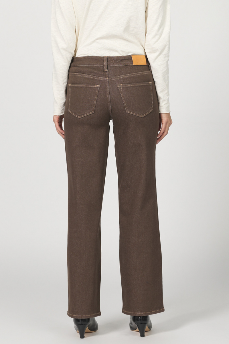 Dark Olive Green Taylor Mid Rise Clean Hem Jean | Dark Khaki Jeans