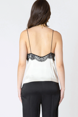Dark Slate Gray Lace Trim Cami Cami