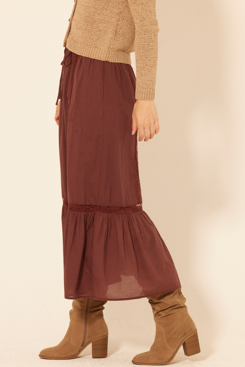 Saddle Brown Finch Skirt Maxi Skirt