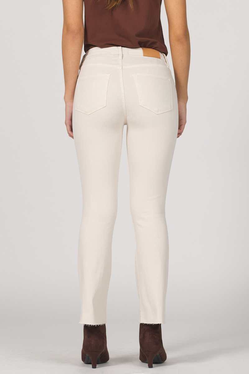 Light Gray Jeanne Mid Rise Raw Hem Jean | Whitecap Gray Jeans