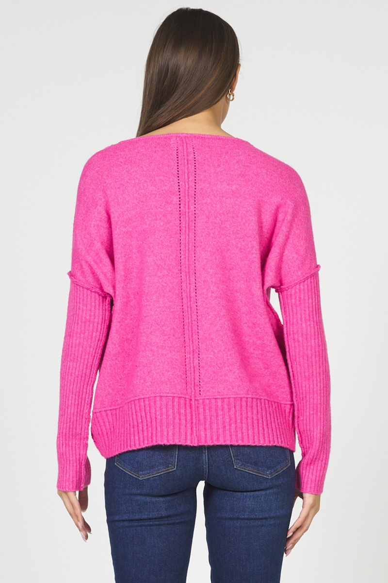 Hot Pink Clarette Sweater Sweater