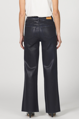 Dark Slate Gray Fiona High Rise Wide Leg Coated Jean | Denim Paint Jeans