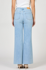 Light Steel Blue Fiona Wide Leg Jean | Mirny Jeans